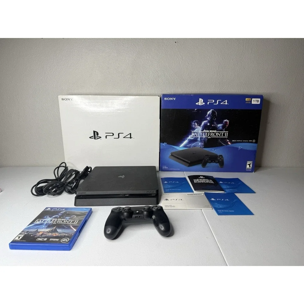 Sony PlayStation 4 Slim STAR WARS: Battlefront II Bundle, 1TB, Black Console
